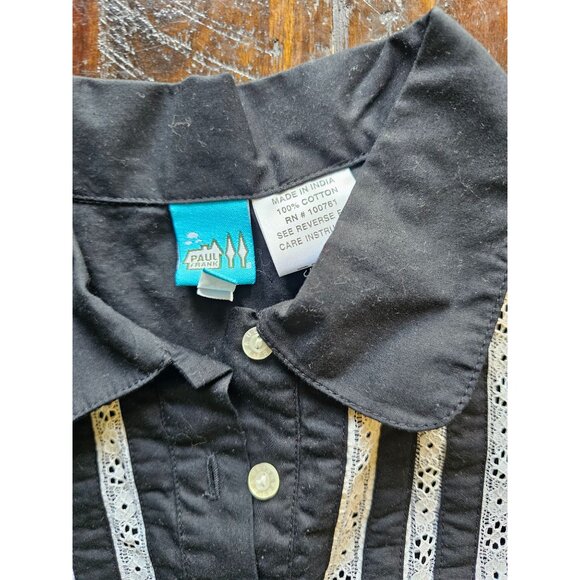 Vintage Paul Frank Collared Shirt Dress, Shift Dress, Cap Sleeve, Black, XS - Picture 5 of 6